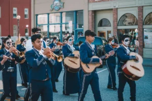 Band celebrating Dia de los Meurtos